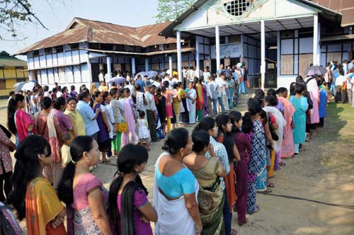 Voting in Karbi Anglong
